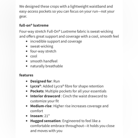 Lululemon Speed Up Crop (21")- Black/ Size 4 - Picture 10 of 10